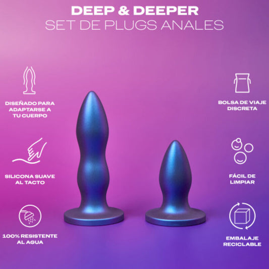 DUREX - ENSEMBLE DE JOUETS PLUG ANAL DEEP & DEEPER