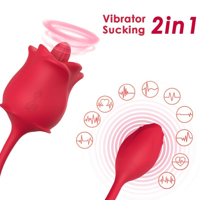 ARMONY - STIMULATEUR ET VIBRATEUR ROSE COLA ROUGE