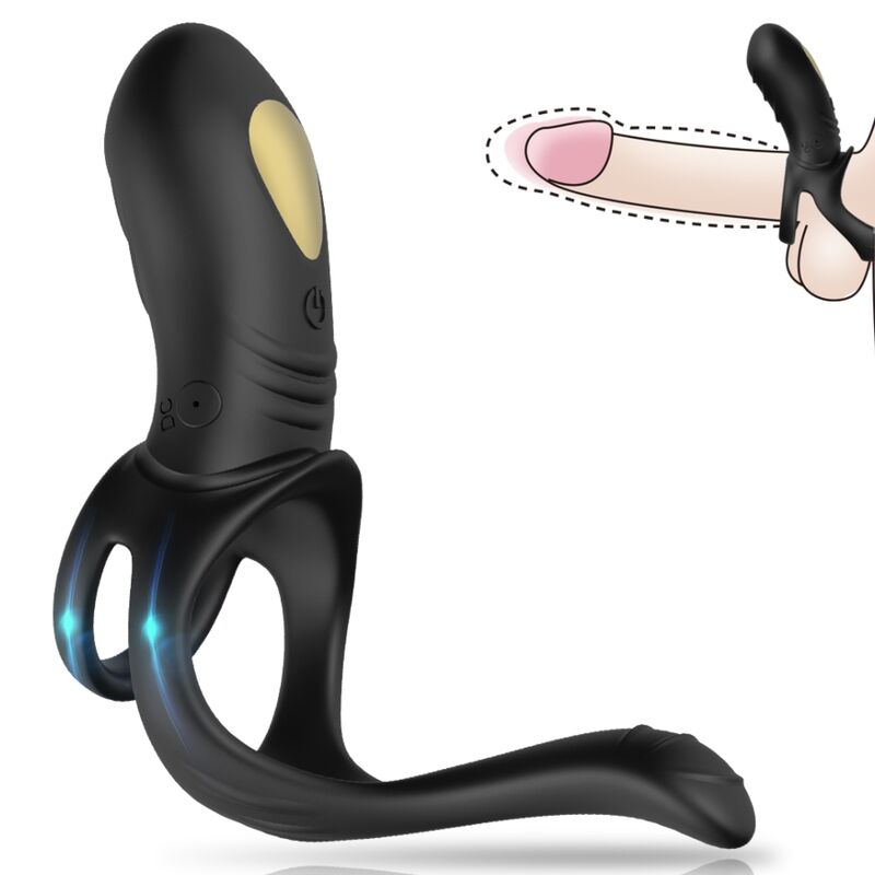 ARMONY - JOY JUMPER RING VIBRATEUR POUR COUPLES ET TÉLÉCOMMANDE ANAL PLUG NOIR