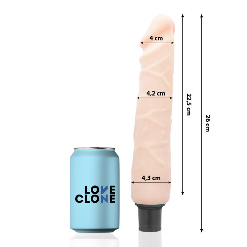 LOVECLONE - VIBRATEUR AUTOLUBRIFIANT JANSEN 26 CM -O- 4,2 CM