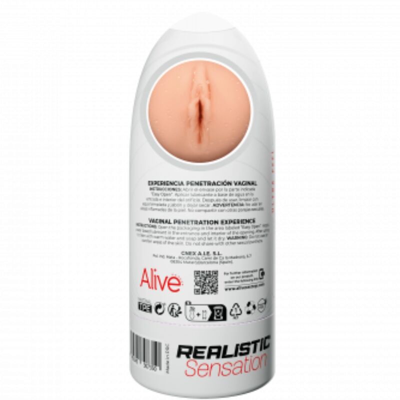 ALIVE - MASTURBATEUR MÂLE FLEX VAGINAL TAILLE M
