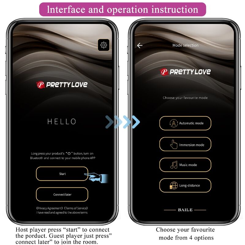 PRETTY LOVE - APPLICATION GRATUITE BILLY REMOTE CONTROL VIBRATION VIOLET