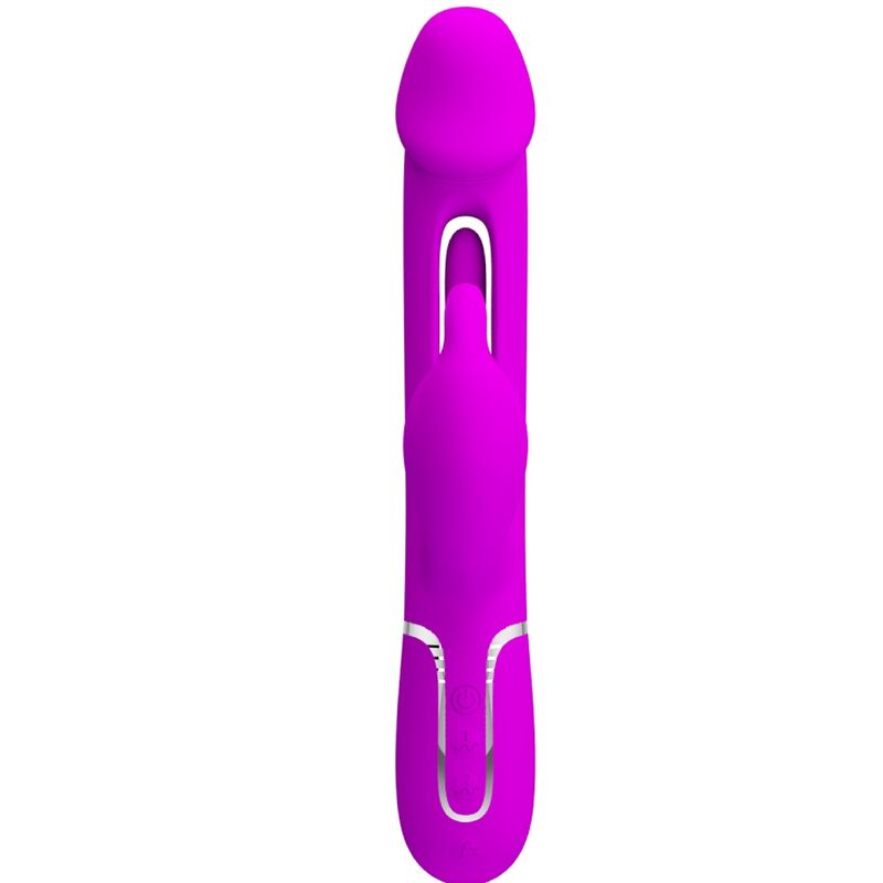 PRETTY LOVE - VIBRATEUR MULTIFONCTION FUCHSIA 3 EN 1 DEJON RABBIT