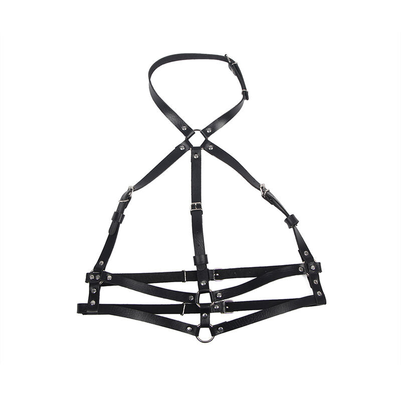 SUBBLIME - BAVOIR AVEC ANNEAU EN CUIR NOIR TAILLE UNIQUE