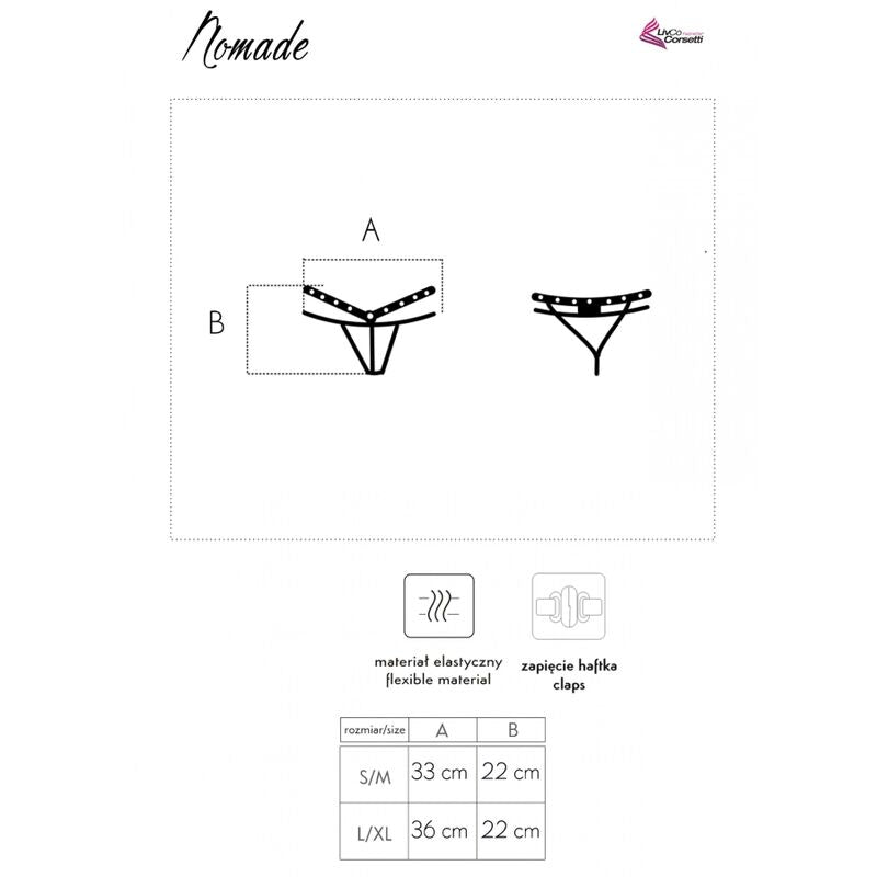 LIVCO CORSETTI FASHION - STRING NOMADE SANS ENTREJAMBE NOIR