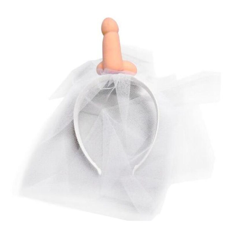 DIABLO PICANTE - VOILE DE MARIAGE BLANC AVEC PÉNIS