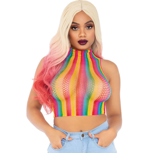 LEG AVENUE - HAUT EN MAILLE MULTICOLORE