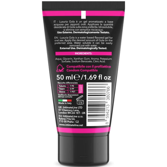 INTIMATELINE LUXURIA - GEL POUR SEXE ORAL SAVEUR CERISE 50 ML