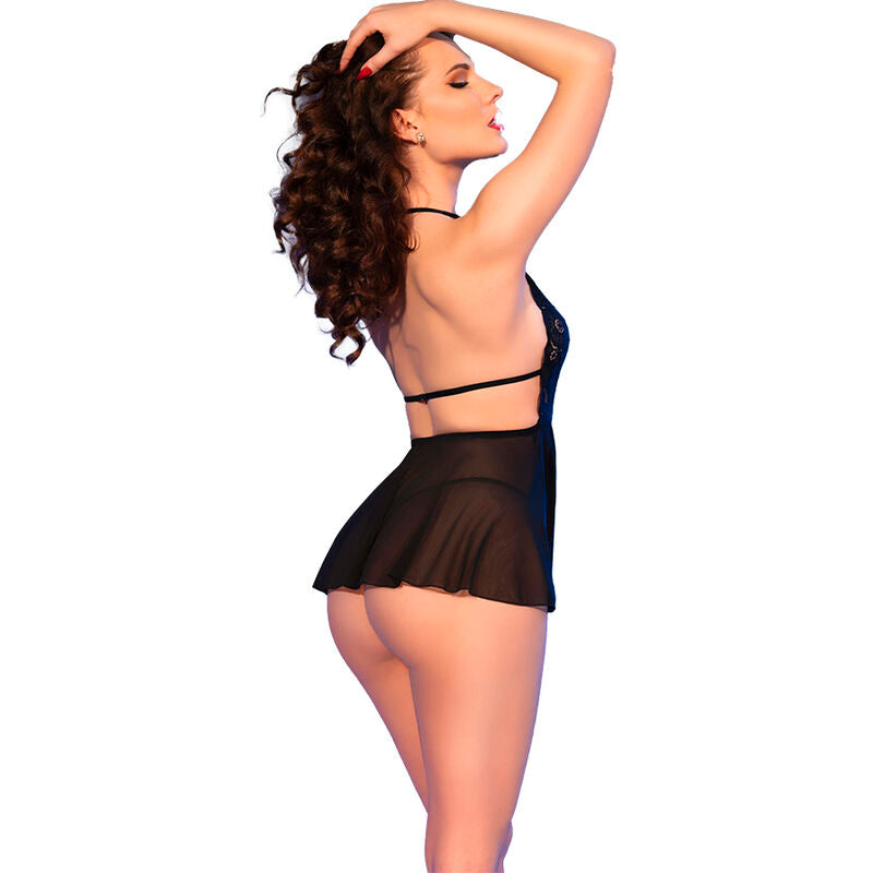 CHILIROSE - BABYDOLL CR 4720 ET STRING NOIR M