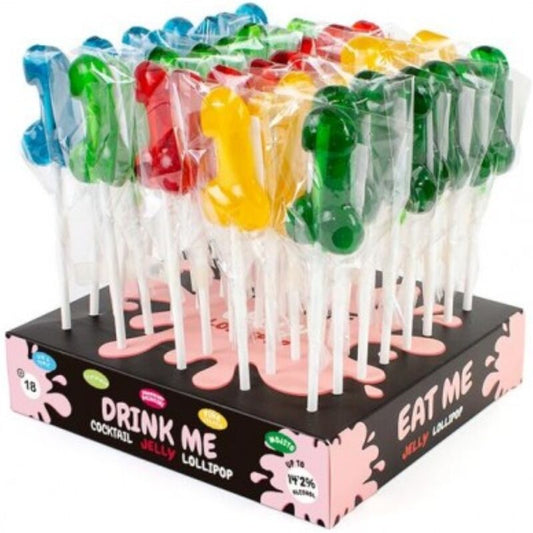 SECRETPLAY - EXPOSITION ASSORTIMENT SUCETTES PÉNIS AVEC ALCOOL 40 UNITÉS