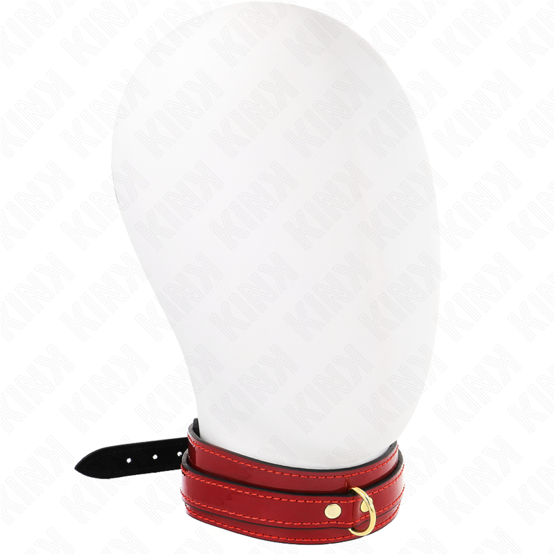 KINK - COLLIER VIN ROUGE AJUSTABLE AVEC DÉTAILS DORÉS 29-42,5 CM X 4 CM
