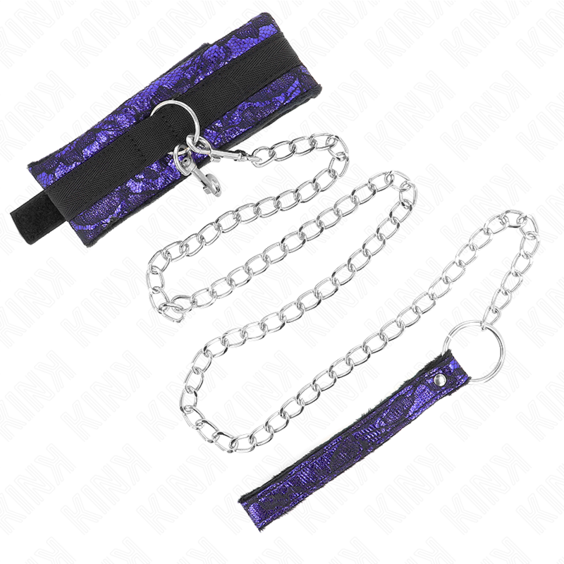 KINK - COLLIER COURT EN DENTELLE DE VELOURS AVEC CEINTURE 105 CM AVEC PROFIL EN NYLON 44 X 5,5 CM