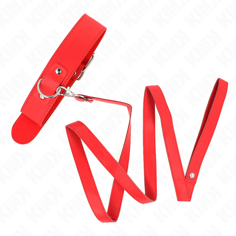 KINK - COLLIER AVEC CEINTURE 116 CM ROJO BRACELET AJUSTABLE 32-50 CM X 8 CM