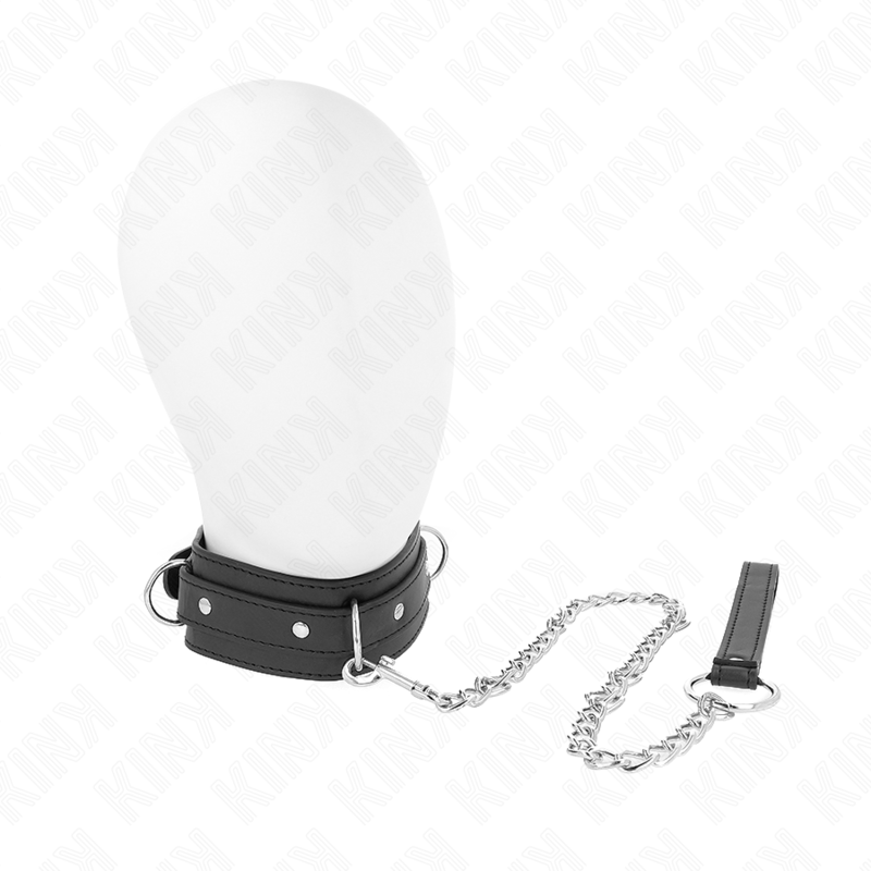KINK - COLLIER AVEC LAISSE 65 CM MODÈLE 3 ANNEAUX DONT 1 RÉGLABLE 38-49 CM X 5 CM