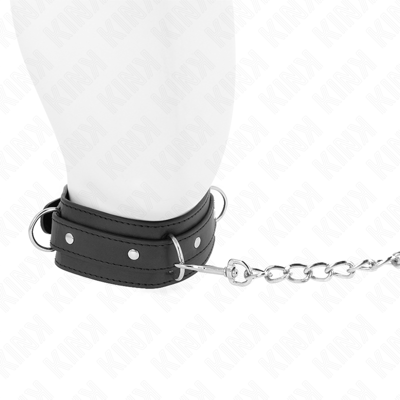 KINK - COLLIER AVEC LAISSE 65 CM MODÈLE 3 ANNEAUX DONT 1 RÉGLABLE 38-49 CM X 5 CM