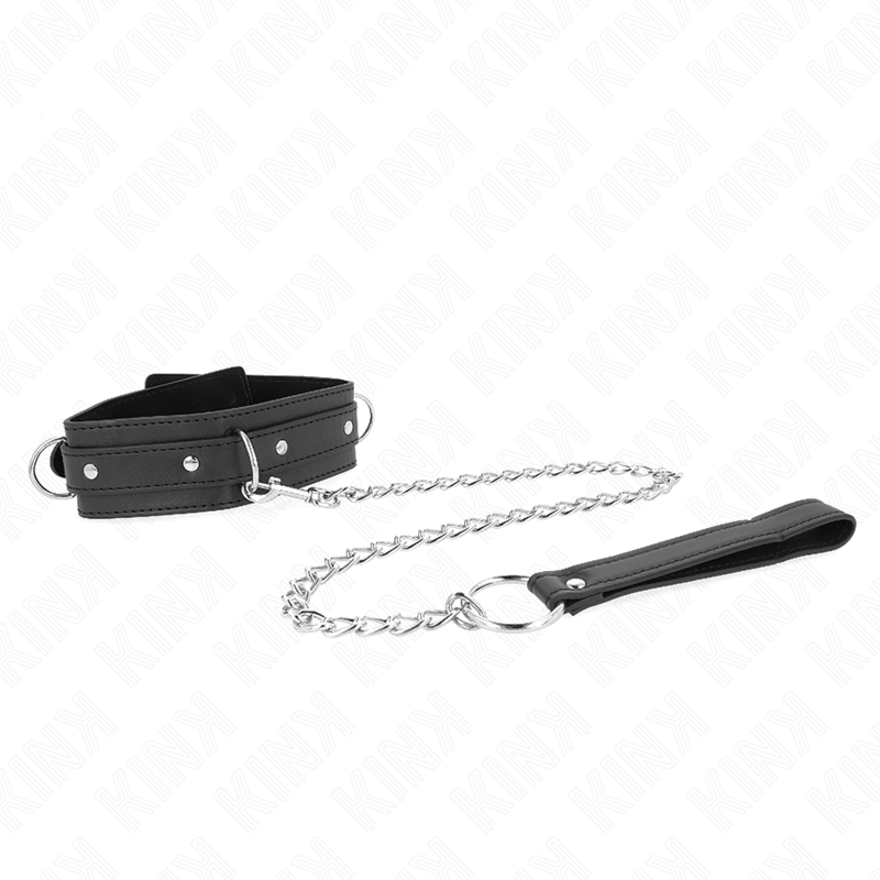 KINK - COLLIER AVEC LAISSE 65 CM MODÈLE 3 ANNEAUX DONT 1 RÉGLABLE 38-49 CM X 5 CM