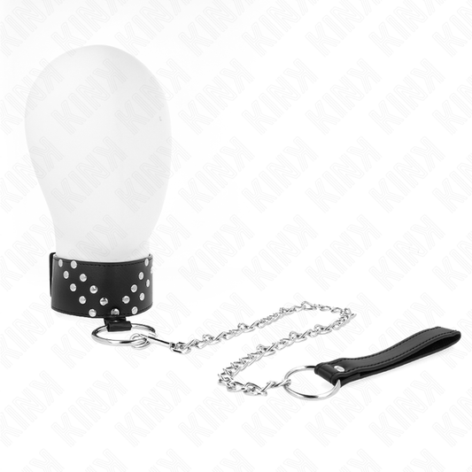 KINK - COLLIER AVEC CEINTURE 65 CM AVEC RIVET AV RÉGLABLE 36-43 CM X 5 CM