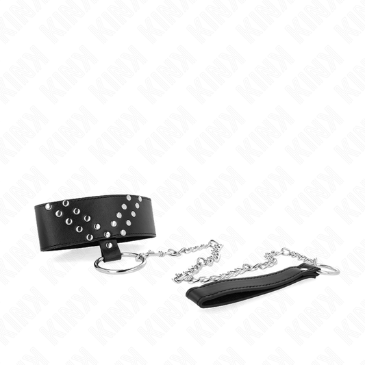 KINK - COLLIER AVEC CEINTURE 65 CM AVEC RIVET AV RÉGLABLE 36-43 CM X 5 CM