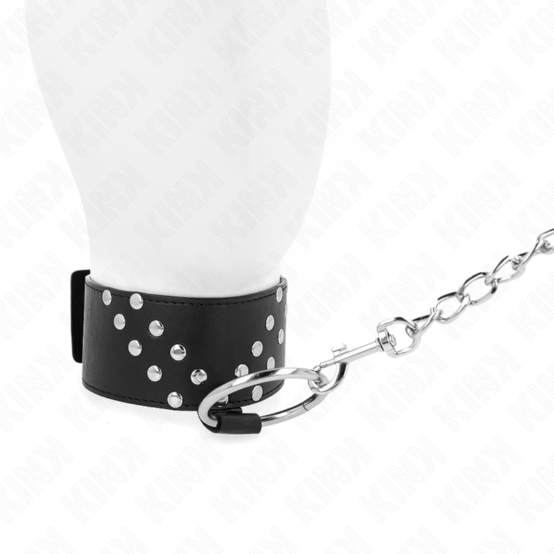KINK - COLLIER AVEC CEINTURE 65 CM AVEC RIVET AV RÉGLABLE 36-43 CM X 5 CM