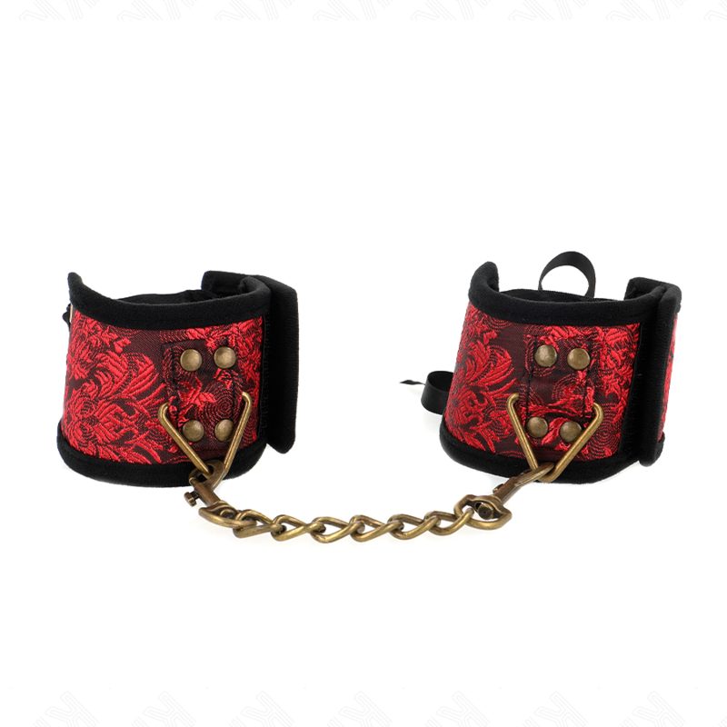 KINK - RÉSISTANCE POIGNET SCANDALE DÉTAILS DENTELLE ROUGE-NOIR 24,5 CM X 6,5 CM
