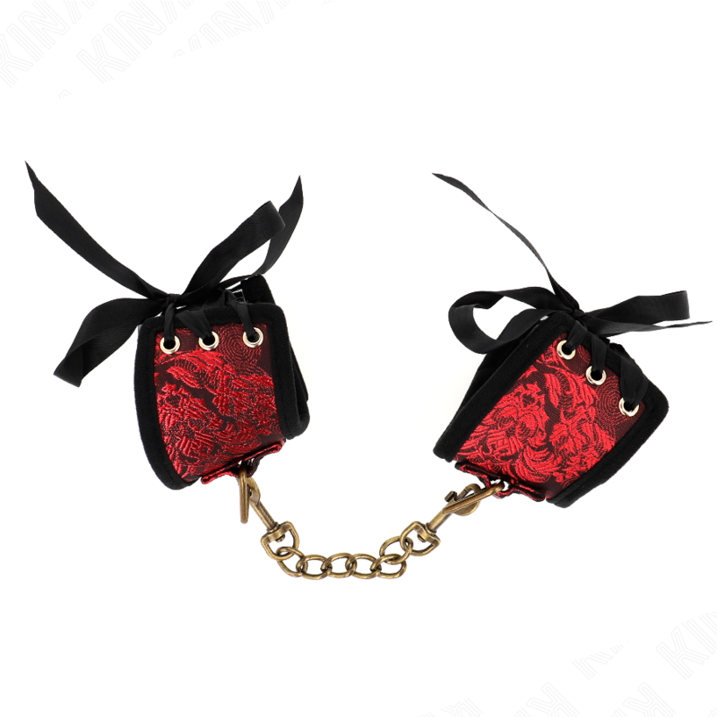 KINK - RÉSISTANCE POIGNET SCANDALE DÉTAILS DENTELLE ROUGE-NOIR 24,5 CM X 6,5 CM