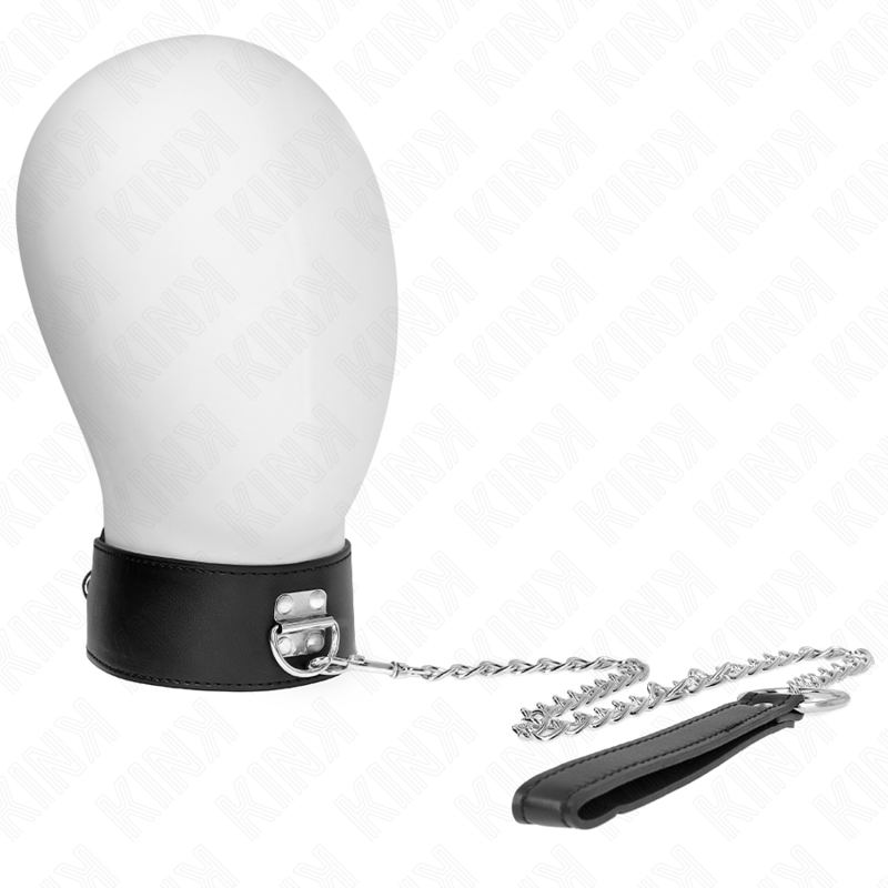 KINK - COLLIER AVEC CEINTURE 65 CM AVEC LARGE BRACELET RÉGLABLE NOIR 33,5-41 CM X 5 CM