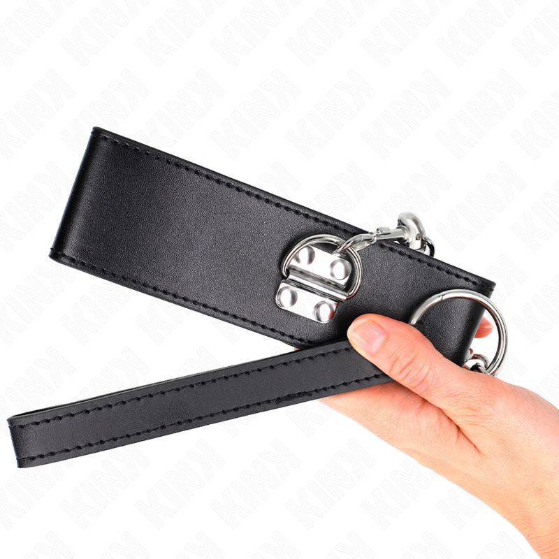 KINK - COLLIER AVEC CEINTURE 65 CM AVEC LARGE BRACELET RÉGLABLE NOIR 33,5-41 CM X 5 CM