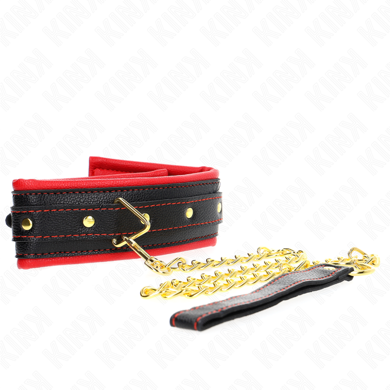 KINK - COLLIER AVEC BRACELET EN CUIR ÉPONGE MODÈLE 2 RÉGLABLE 37-54 CM X 3 CM