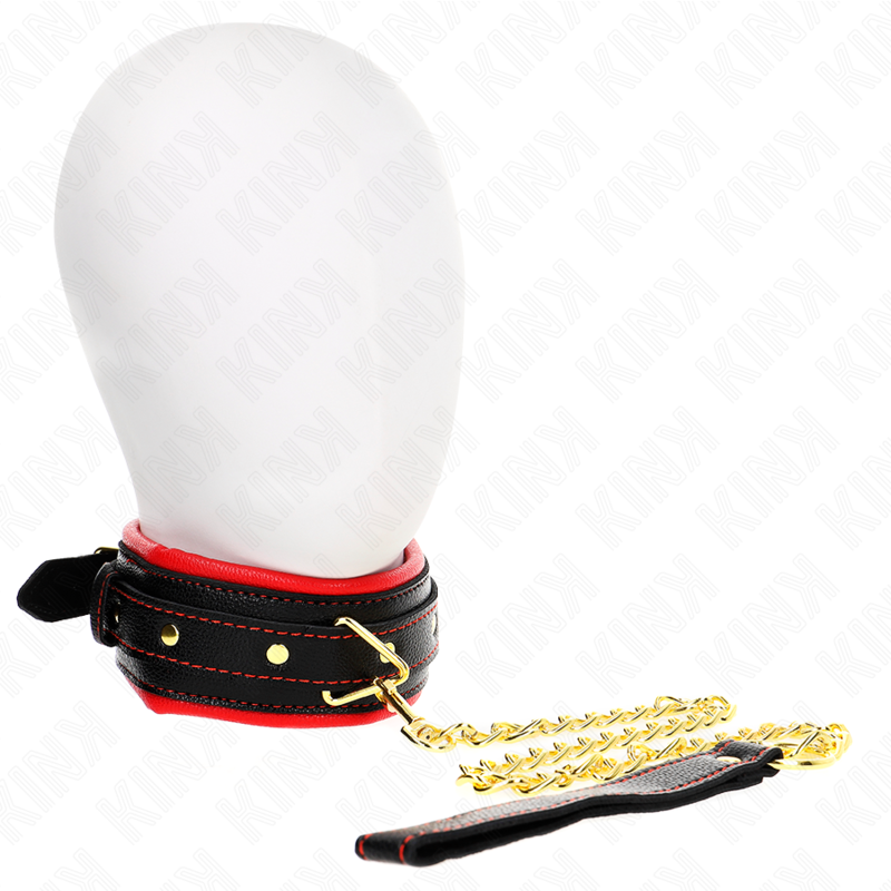KINK - COLLIER AVEC BRACELET EN CUIR ÉPONGE MODÈLE 2 RÉGLABLE 37-54 CM X 3 CM