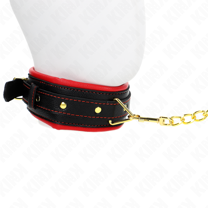 KINK - COLLIER AVEC BRACELET EN CUIR ÉPONGE MODÈLE 2 RÉGLABLE 37-54 CM X 3 CM