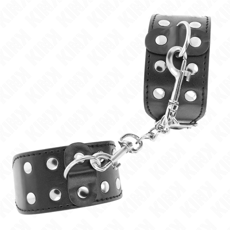 KINK - SANGLES AVEC DOUBLE LIGNE DE CLOUS RÉGLABLES NOIR