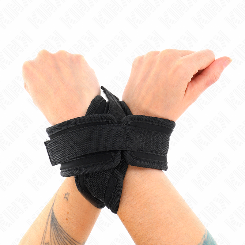 KINK - MANCHETTES CROIX NOIRES 34 X 5,5 CM