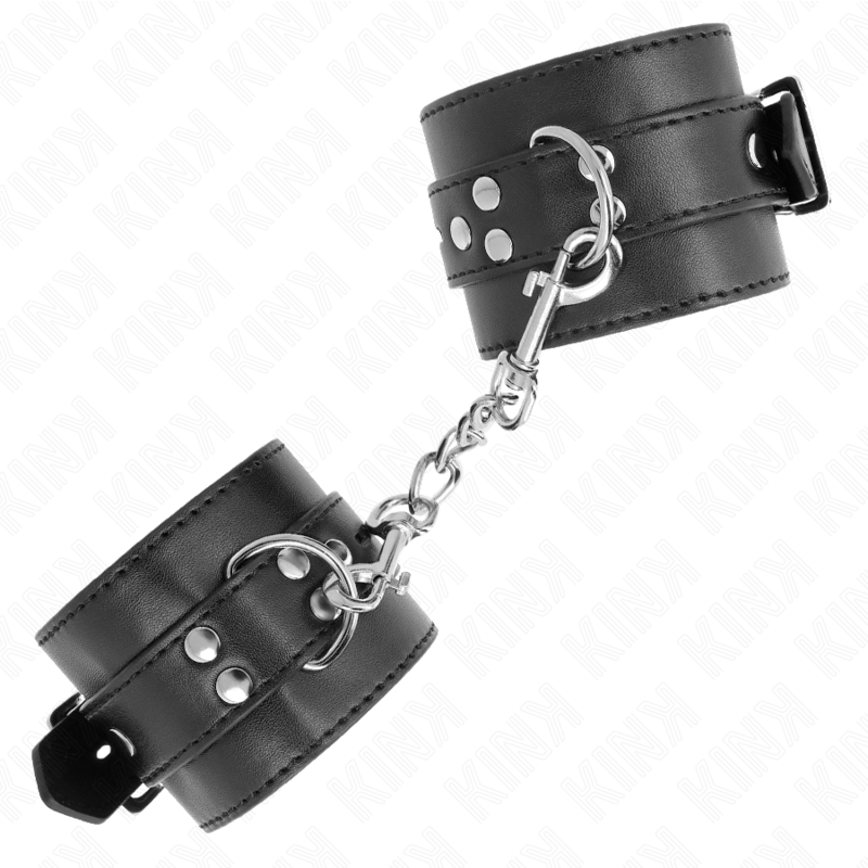 KINK - RÉSISTANCE AU POIGNET NOIRE AVEC CEINTURE NOIRE RÉGLABLE 17-28 CM X 6 CM