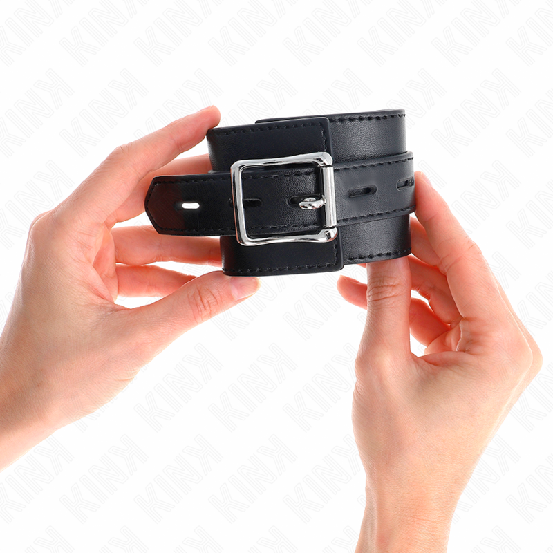 KINK - RÉSISTANCE AU POIGNET NOIRE AVEC CEINTURE NOIRE RÉGLABLE 17-28 CM X 6 CM