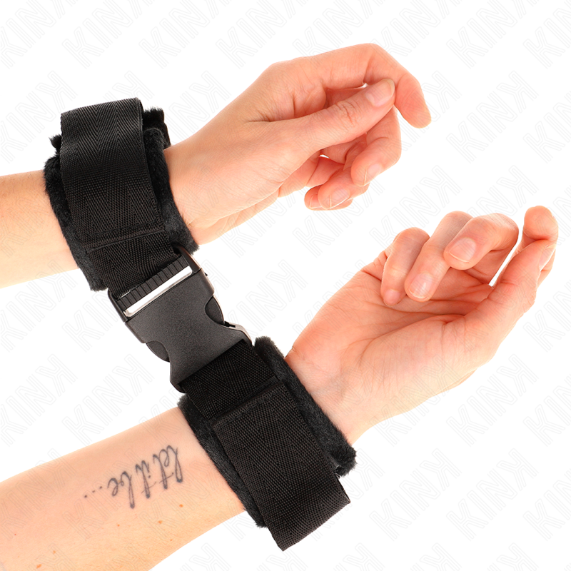 KINK - JOINT DE POIGNET EN NYLON HOOK&LOOP ROUGE-NOIR MODÈLE 1 AJUSTABLE 25-35 CM X 6 CM