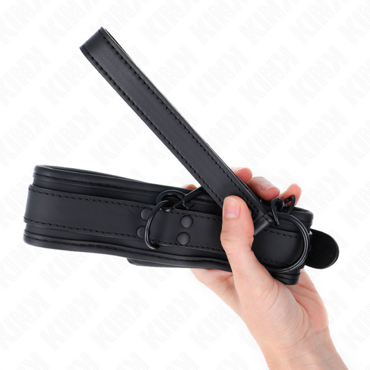 KINK - COLLIER DE BONDAGE EN NÉOPRÈNE MODÈLE 1 AVEC CEINTURE RÉGLABLE 78 CM 37,5 X 49,5 CM