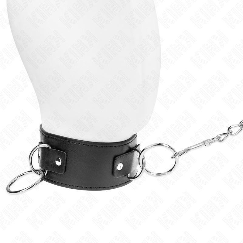 KINK - COLLIER AVEC LAISSE 65 CM 3 MODÈLES ANNEAUX 2 RÉGLABLES 36-43 CM X 5 CM