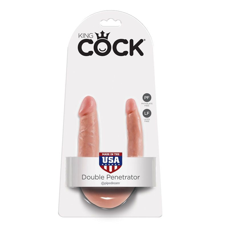 KING COCK - GODE DOUBLE PÉNÉTRATION 12,7 CM NATUREL