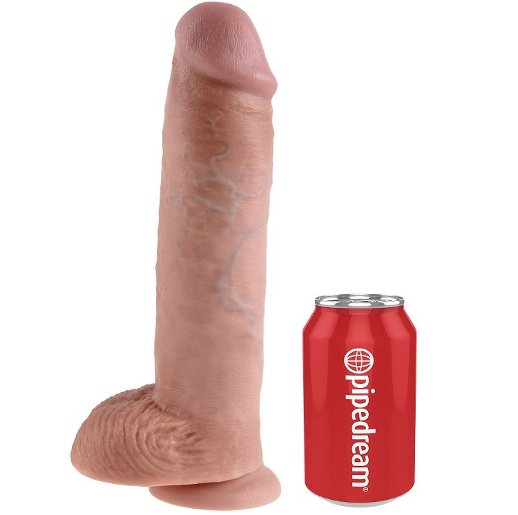 KING COCK - 11 GODES DE CHAIR AVEC BOULES 28 CM