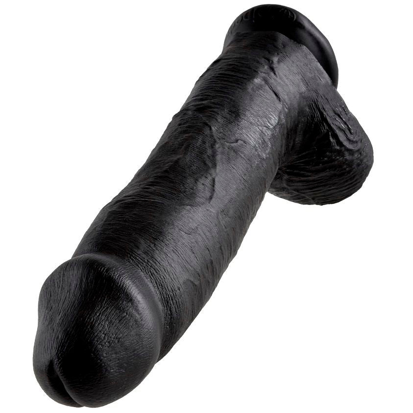 KING COCK - 12 GODES NOIR AVEC BOULES 30,48 CM