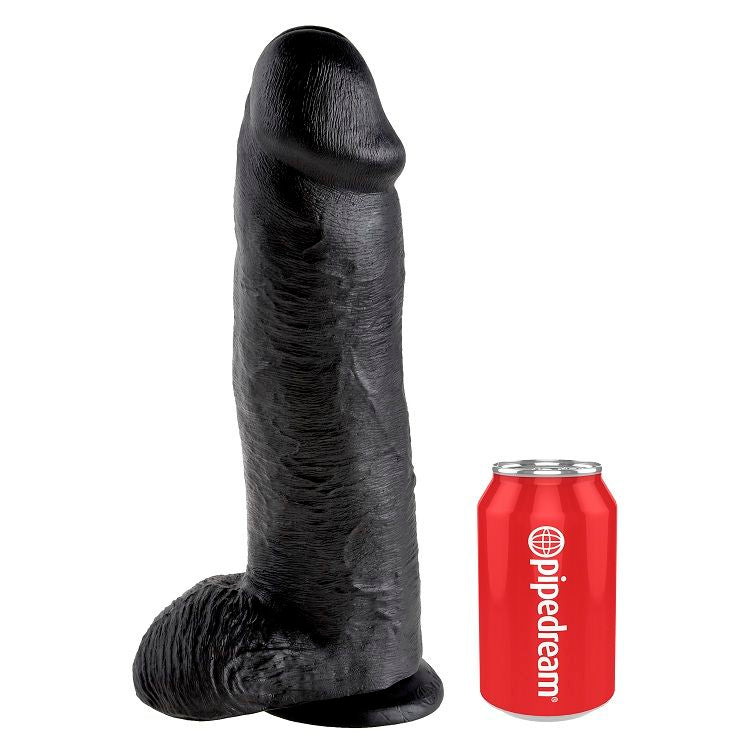KING COCK - 12 GODES NOIR AVEC BOULES 30,48 CM