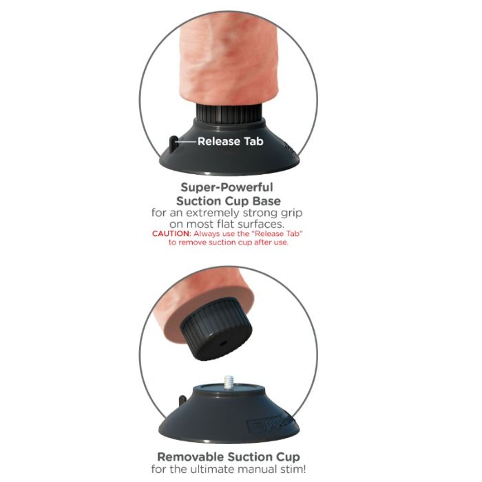 KING COCK - GODE VIBRATEUR 17,78 CM NATUREL