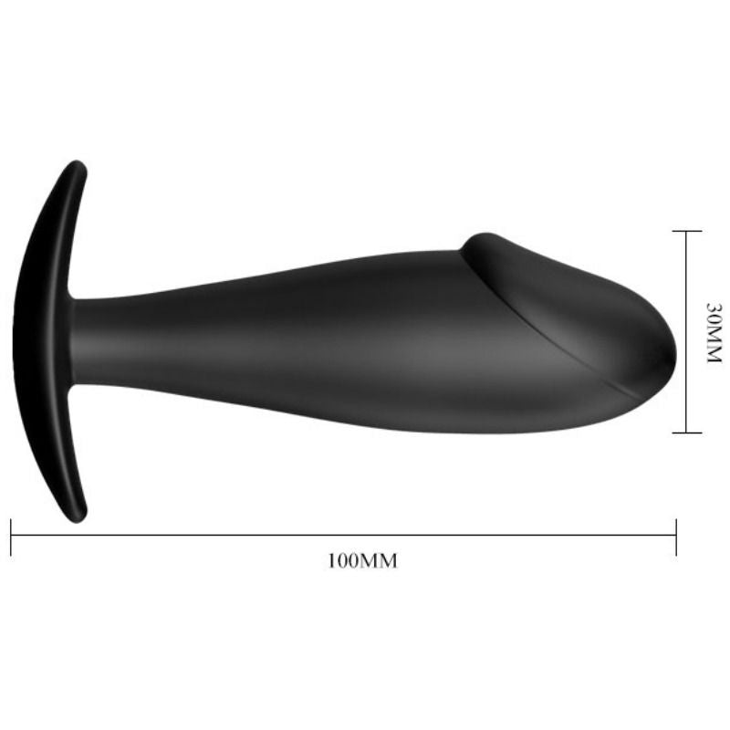 PRETTY LOVE - PLUG ANAL EN SILICONE POUR PÉNIS NOIR