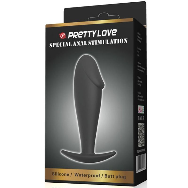 PRETTY LOVE - PLUG ANAL EN SILICONE POUR PÉNIS NOIR