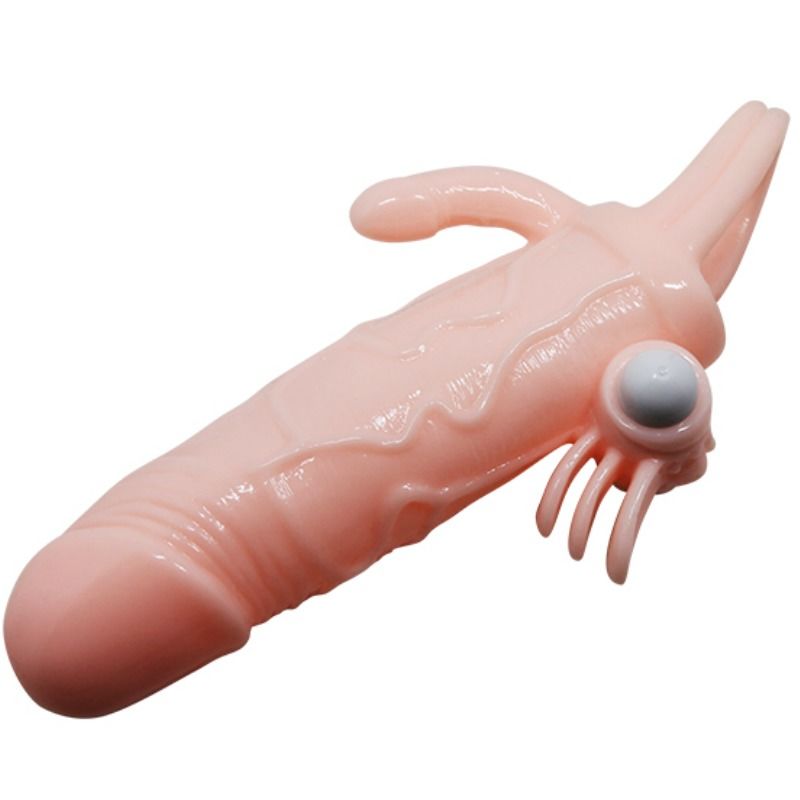 BAILE - COUVERCLE DE PÉNIS BRAVE MAN AVEC CLITO ET CHAIR POUR STIMULATION ANAL 16,5 CM