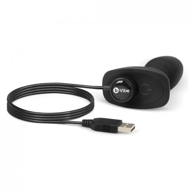 B-VIBE - PLUG ANAL TÉLÉCOMMANDE RIMMING PETITE NOIR
