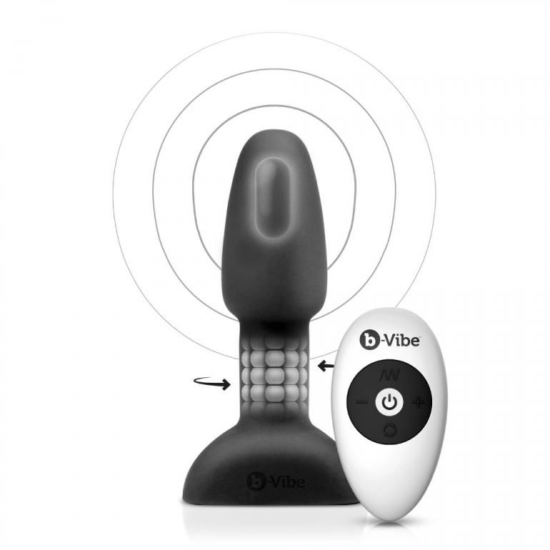 B-VIBE - PLUG ANAL TÉLÉCOMMANDE RIMMING PETITE NOIR