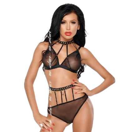 ME-SEDUCE - ENSEMBLE DOTTY DEUX PIÈCES NOIR S/M