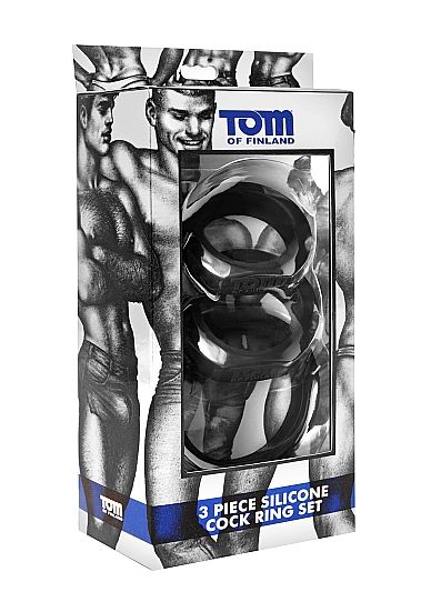 TOM OF FINLAND - LOT DE 3 ANNEAUX PÉNIS EN SILICONE