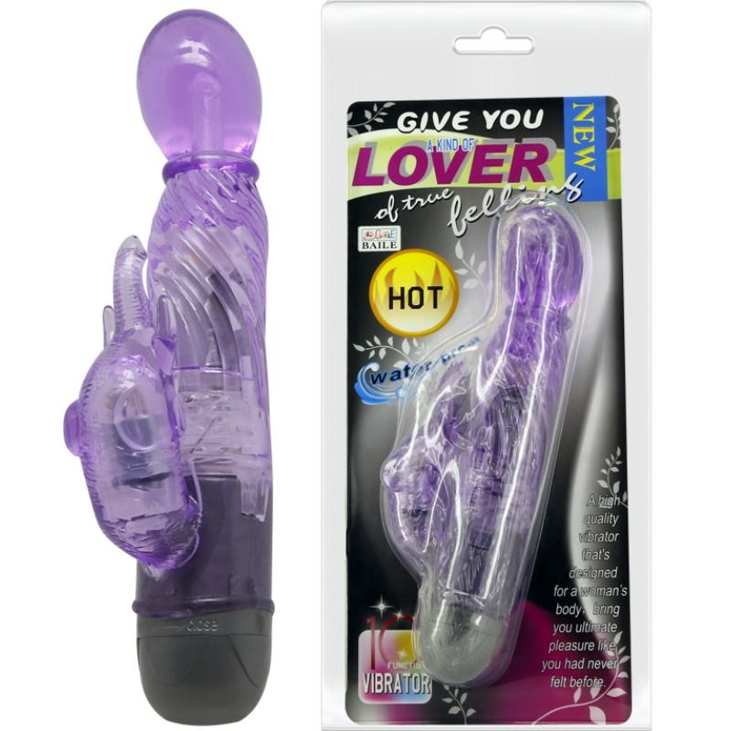 BAILE - OFFREZ-VOUS UN VIBRATEUR TYPE D'AMANT AVEC LAPIN LILAS 10 MODES